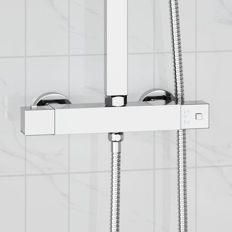 vidaXL Mélangeur de douche thermostatique Acier Inoxydable 201 (1/5)