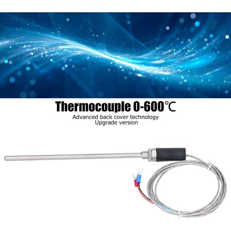 Thermoelementsensor Typ K Temperaturwerkzeuge Edelstahl Industriezubehör 0-600 ℃ WRNT-013 Messgeräte (1/5)