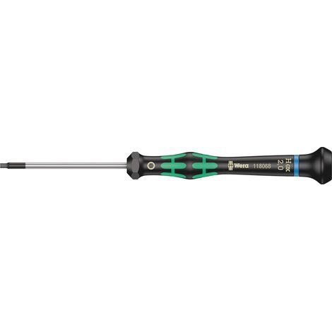 Wera 2054 Elettronica e meccanica di precisione Cacciavite a esagono interno Dimensione chiave (metrica): 2 mm Lunghezz