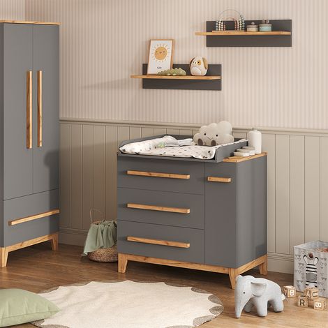 Fasciatoio Malia, Grigio/Artisan, 98 x 98 cm con cassetti, Vitalispa (1/5)