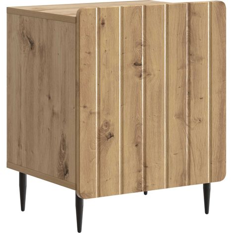 Armadio da Notte Rovere Artigianale 43 x 34,5 x 52 cm vidaXL