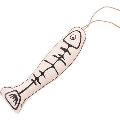 1 Jouet chat poisson, herbe à chat, coton PP, papier sonore, mâchouiller, dentition, animal domestique (1/5)