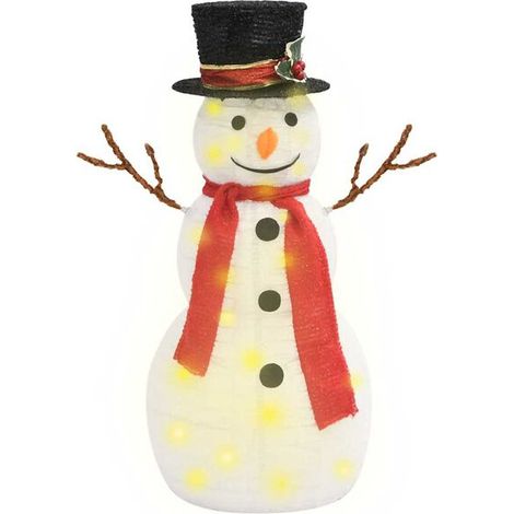 Figurine de bonhomme de neige de Noël à LED, en tissu, 60 cm (1/5)