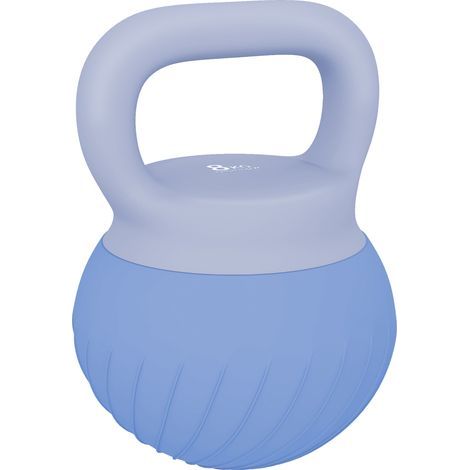 Kettlebell 8 kg, Haltère avec Poignée Ergonomique Antidérapante, Haltère à Boule, Musculation, Entraînement, Bleu (1/5)