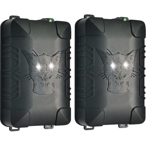 Répulsif anti-rongeurs pour moteurs de voiture, 2 répulsifs électroniques à ultrasons avec lumière stroboscopique LED, bloqueur de souris ignifuge avec 3 modes d'alimentation pour voitures 12 V (1/5)