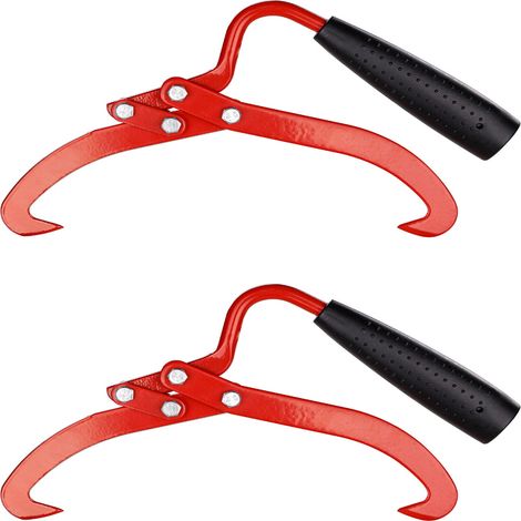 Selbstgreifende Handpackzange 2Stk Doppelpack Holzzange Forstzange Verladezange (1/5)