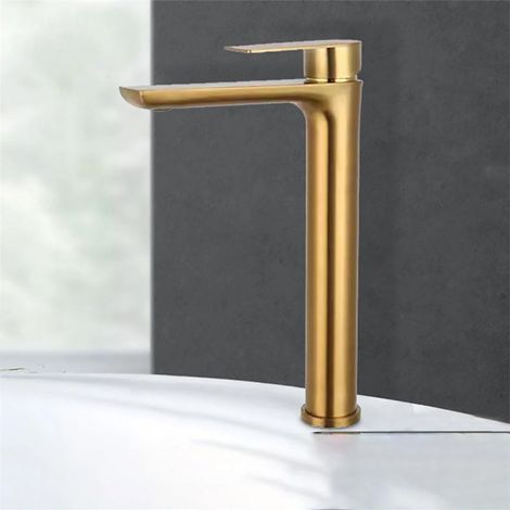Lavabo À Comptoir En Acier Inoxydable, Robinet Gris, Tête De Salle De Bains, Lavabo, Robinet De Lavabo Noir Chaud Et Froid (1/5)