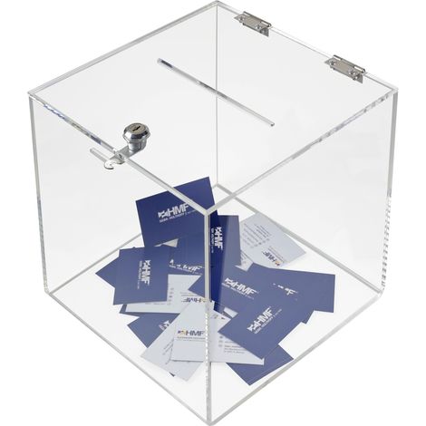 HMF 46917 Spendenbox Acryl Würfel, 25 x 25 x 25 cm (1/5)