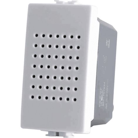 Ronzatore compatibile con matix per placca 3 moduli suoneria avvisatore acustico allarme bianco (1/3)