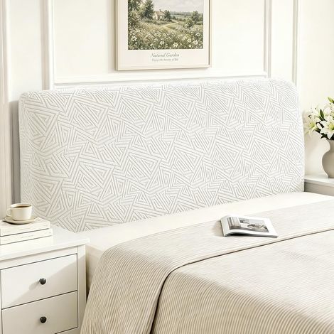 Housse Tete De Lit Élastique, 150 CM, Crème (1/5)