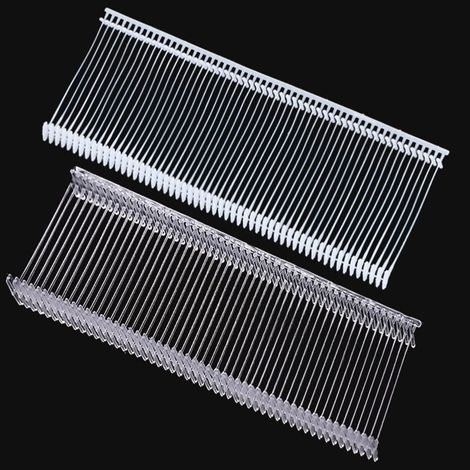 Lot de 10 000 attaches standard pour pistolet d'étiquetage (5 cm) – plastique – étiquettes de prix – étiquettes pour vêtements – blanches (1/5)