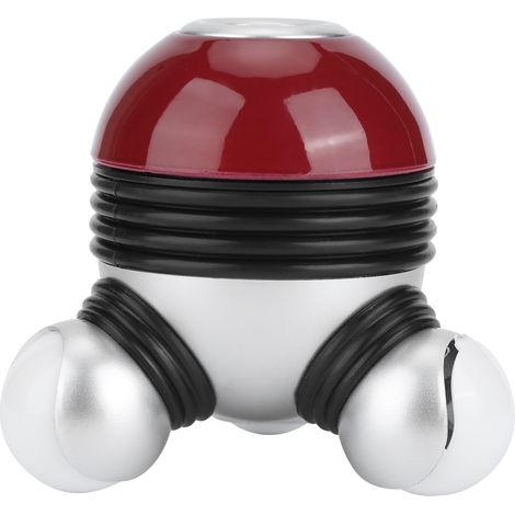 Mini-tragbares Handmassagegerät mit Vibrationsfunktion und LED-Licht zur Schmerzlinderung in Kopf, Nacken und Beinen (Rot) (1/5)