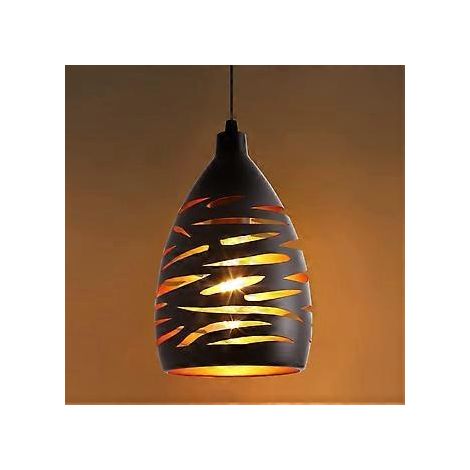 Pendelleuchte Lnaire Vintage, Lustre Industriel und Creux Sculpt, Deckenleuchte und Metallkäfig. Hängeleuchte Abat-Jour Noir E27, Lampe für Salon Cuisine Couleur