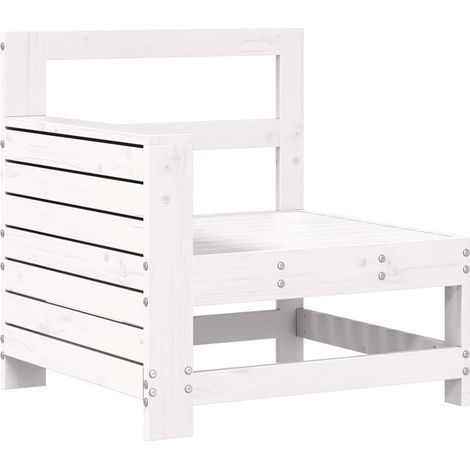 Maison Exclusive - Gartensofa mit Armlehne Weiß 69x62x70,5 cm Mas (1/5)