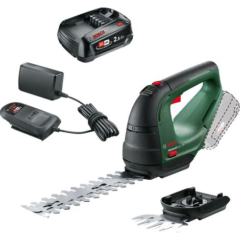 Bosch Cordless Grass Shear Hedge Cutter Pruner AdvancedShear 18V-10 + 2.5AH Kit
