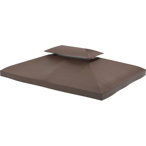 Toit de Rechange pour Tonnelle Marron 3 x 4 m (1/5)