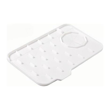 QORVA-Tampon en silicone domestique (robinets double face gauche et droite disponibles : petit tampon de robinet blanc)