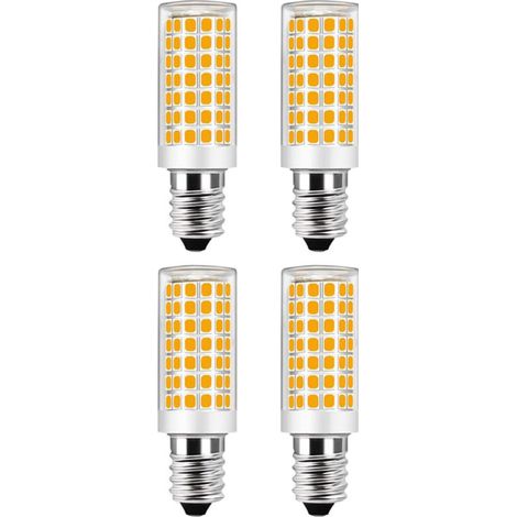 4 ampoules LED maïs E14 9W blanc chaud 3000K, 900LM, AC 220V-240V, dimmables, 67mmx18mm, pour éclairage intérieur [Classe énergétique E] (1/5)