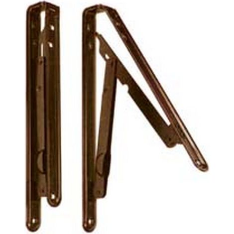 2PZ MENSOLE PIEGHEVOLI MARRONI - mm.400x400 colore marrone