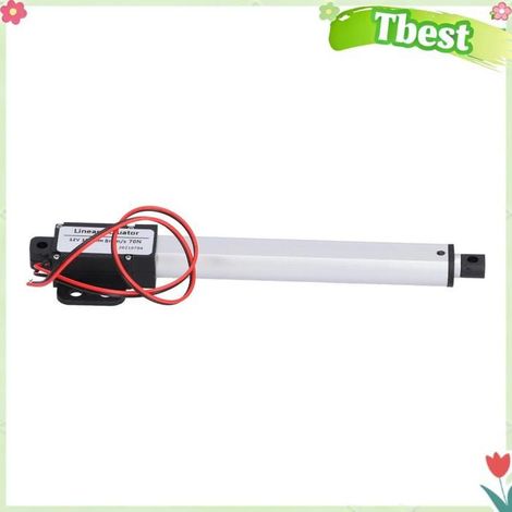 Tbest Actionneur linéaire Linear Actuator 100mm 12V Input Voltage Low Noise quincaillerie transmetteur Course 100 mm-8 mm/s-70N (1/5)