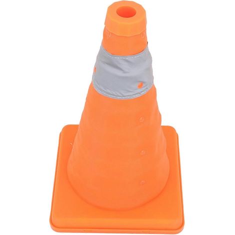 Verkehrssicherheitskegel mit verstärktem Sockel, faltbar, reflektierend, 30 cm hoch