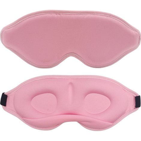 Masque de Nuit Innovant 2025 pour Hommes et Femmes, Conception Masque de Sommeil qui Bloque la Lumière pour Dormir, les Siestes, la Méditation, les Voyages (Framboise)