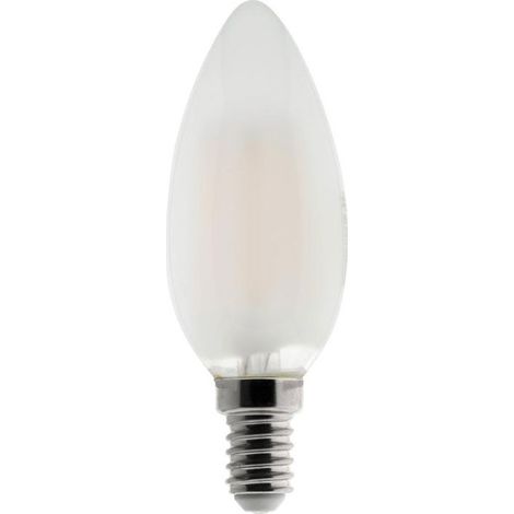 Ampoule déco filament LED Flamme 4W E14 400lm 2700K - Blanc chaud - Zenitech (1/2)