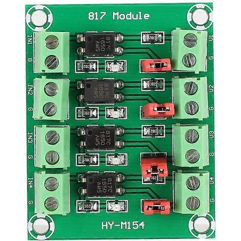 Module adaptateur convertisseur de tension à carte d'isolation optocoupleur 4 canaux 817 (1/3)