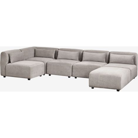 SKLUM 5-teiliges modulares Ecksofa mit Fogler-Hocker                                   