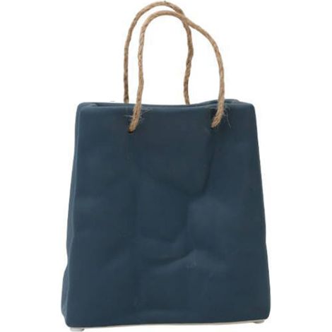 Handtaschenförmige Keramikvase [Haushalt/Unikat] – Einzigartiges Weiß – Modernes Design – Ideal als Tischdekoration (1/5)