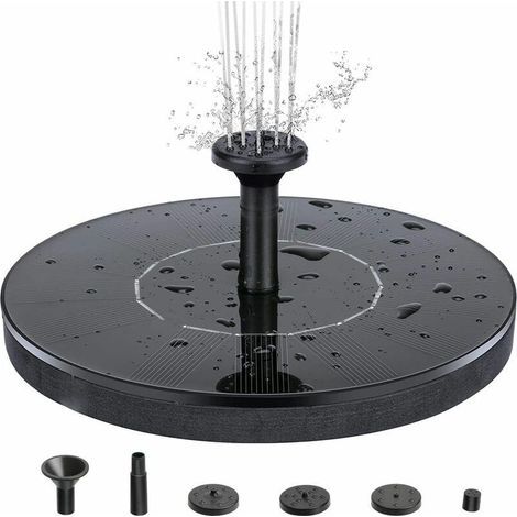 Fontaine Solaire Flottante - Pompe À Eau Solaire Pour Bassin Jardin - Kit D'arrosage Décoratif - Diamètre 16 Cm ×1 (1/5)
