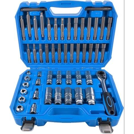 Shock Absorber Removal Tool Kit - Car Tools, Socket Wrench Set with Ratchet 3/8" and 1/2" Adapter (1/5)