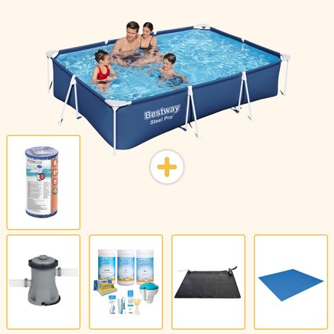 Bestway Bestway Steel Pro Rectangulaire - 300x201x66 cm - 6-pièces  S22087 (1/4)