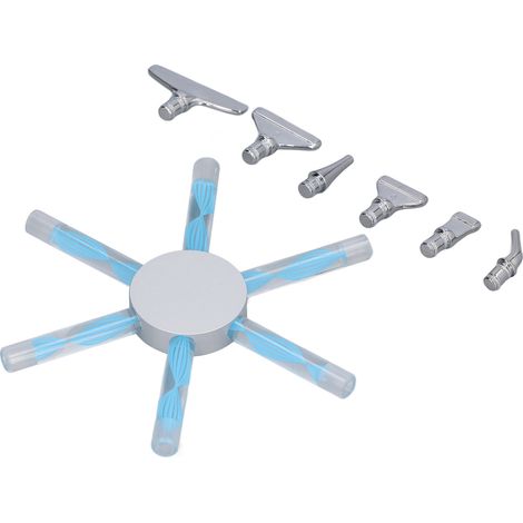 Kit de peinture diamant avec 6 pointes métalliques bleues, outil de peinture diamant 5D multipoints à faire soi-même