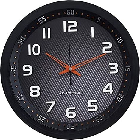 Technoline WT 8972 Orologio da Parete Radiocontrollato DCF-77 in Metallo Nero colore Nero (1/4)