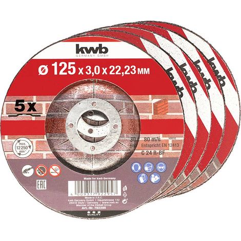 kwb 792295 Disco di taglio dritto 125 mm 5 pz. Pietra (1/2)