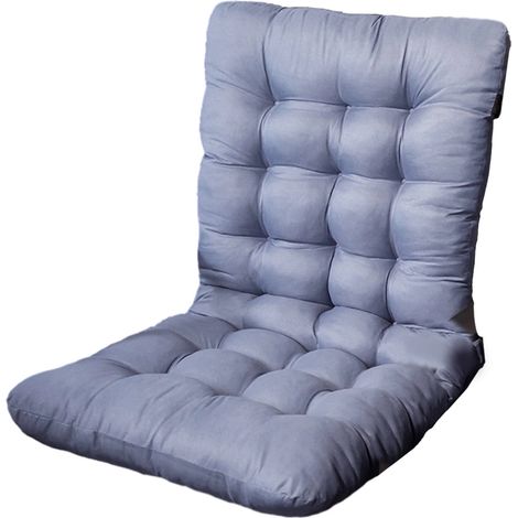 Coussin antidérapant bleu pour fauteuil à bascule d'extérieur WICVIK 18" x 34" (1/5)