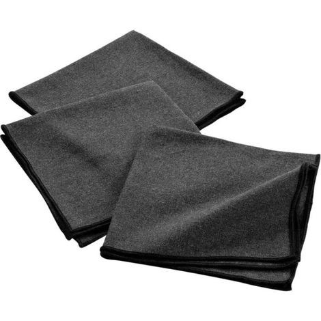 Lot de 3 Serviettes de Table "Mistraline" 40x40cm Anthracite (1/4)