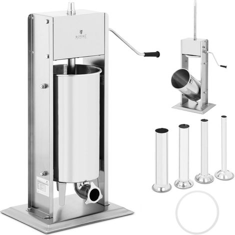 Embutidora vertical manual de salchichas, 15 l + 4 embudos (1/5)