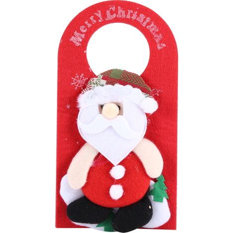 Adornos navideños de dibujos animados para puertas (4 piezas) para hoteles, tiendas y decoración de ventanas. (1/5)