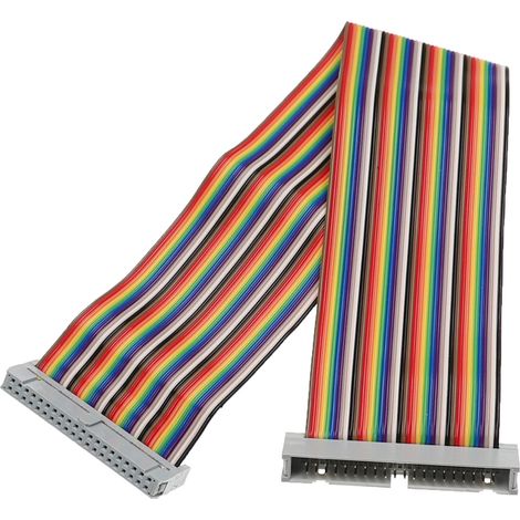vhbw GPIO Verlängerungskabel 40 Pin kompatibel mit Raspberry Pi Mini-Computer - Extension Flachbandkabel Mehrfarbig, 11,6 cm (1/3)