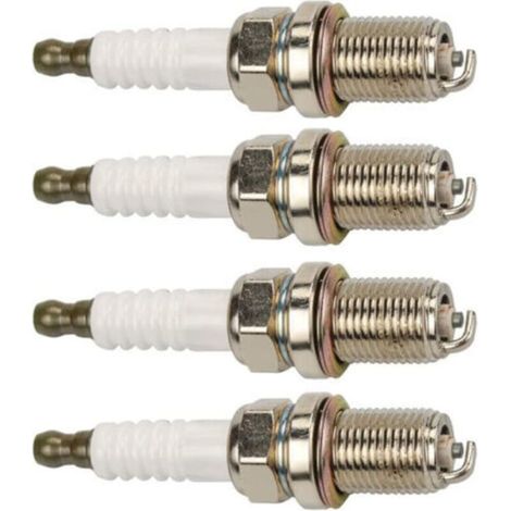 Lot de 4 bougies d'allumage de rechange pour Champion RC12YC Briggs et Stratton 491055 491055S 692051 792015 491055T 5066 Kohler 25 132 12-S JD M78543 531308128 moteur de tondeuse à gazon.