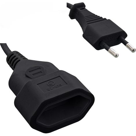 Cable de extensión de alimentación LogiLink Euro CEE 7/16, 3 m, negro, 575 W, 230 V (1/5)