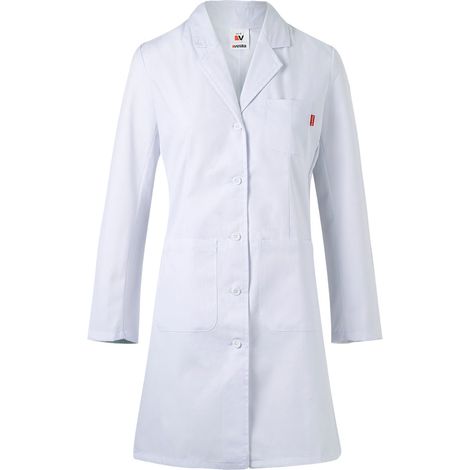 Bata manga larga de mujer semientallada con abertura trasera VELILLA Serie 539002 2XL