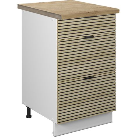 Armarios de cocina  Fame-Line, Panel de roble, 50 cm , AP Goldkraft, Vicco