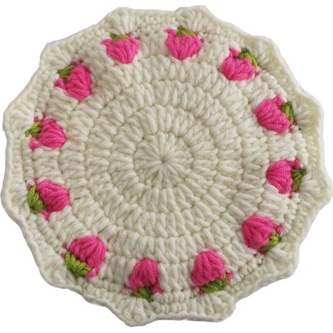 Set de table fraise pour table à manger, dessous de verre, tapis égouttoir à vaisselle, dessous de plat en coton, décoration de cuisine et de maison (1/5)