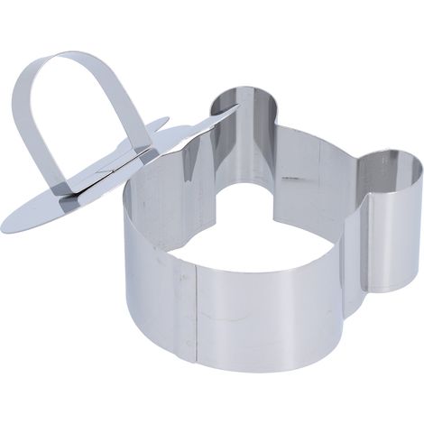 Moule à gâteau mousse en acier inoxydable, trancheuse, couteau de cuisine, plaque de cuisson, ustensiles de pâtisserie, accessoires pour façonner les salades, douilles de cuisson (tête d'ours) (1/5)