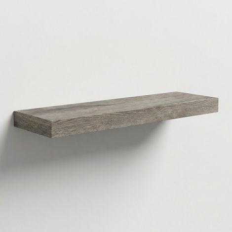 Mensola Sospesa Parete Bianco Caldo Legno 120x23.5x3.8 cm rovere grigio