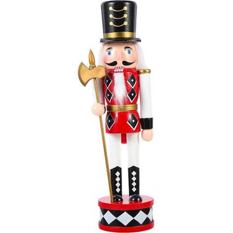 Casse-noisette en bois sur le thème de Noël - Ornement décoratif de Noël-30CM (1/2)
