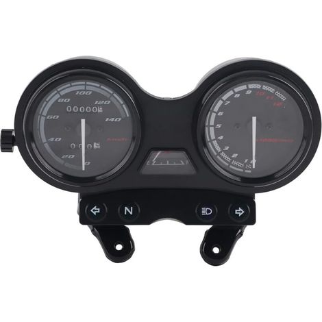 Compteur de Vitesse pour Moto,Compteur Kilométrique Fait de Plastique pour YBR 125 (Noir), Tableau de bord